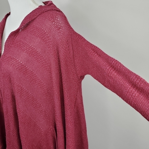 American Eagle Drape Hoodie Cardigan Hi Low Hem - Picture 5 of 13